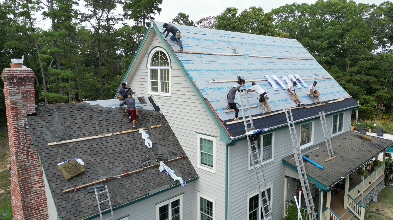 Modern residential roof with high-end shingles